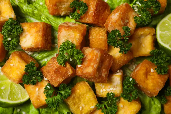 Fried Tofu Delicious Tasty Fried Food — Stock Photo, Image