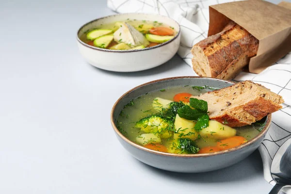 Vegetable soup, healthy nutrition and healthy lifestyle