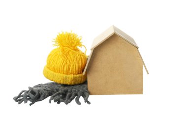 PNG, ısıtma sezonu konsepti, beyaz arkaplanda izole