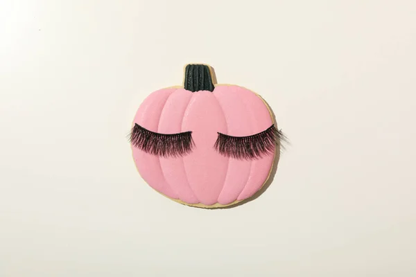 Heerlijke Halloween Themakoekjes Roze Halloween Concept — Stockfoto