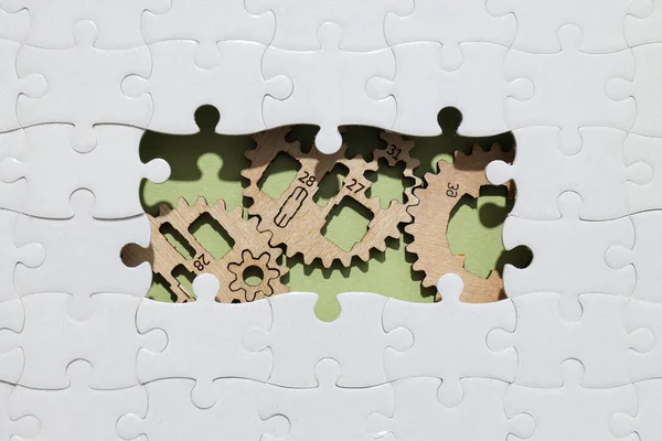 Puzzle Composizione Diversi Concetti Idee — Foto Stock
