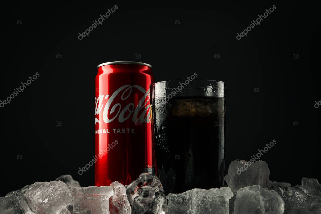 Odessa, Ukraine, 03.09.23: Coca cola drink, soda drink
