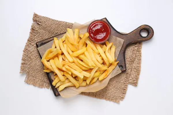 Τηγανητές Πατάτες Έννοια Των Σκουπιδιών Και Fast Food — Φωτογραφία Αρχείου