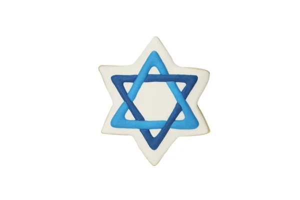 Png Gingerbread Εικόνες Των Εβραϊκών Συμβόλων Απομονώνονται Λευκό Φόντο — Φωτογραφία Αρχείου