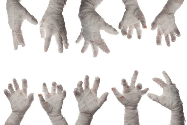 Многие Раскрашенные Руки Стиле Хэллоуина — стоковое фото