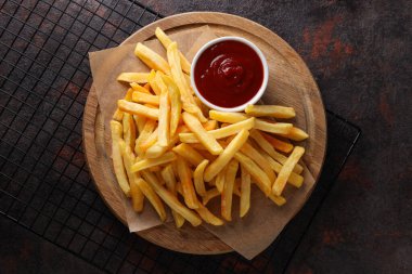 Fried potato, fast food concept, junk food clipart
