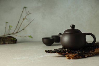 Sıcak ve lezzetli içecek konsepti - Asya çayı