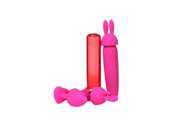 PNG, kayganlaştırıcı ve vibratörler, beyaz arkaplanda izole.