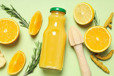 Sağlıklı sıvı kavramı - zencefilli zerdeçal içeceği