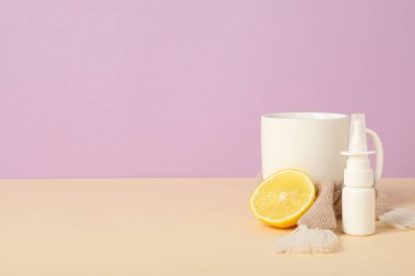 Limonlu ve ilaçlı beyaz çay.