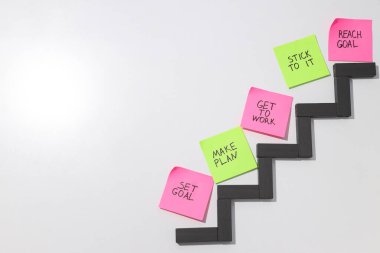 Merdivenler şeklinde bir hedef planı.