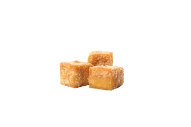 PNG, kızarmış tofu, beyaz arka planda izole edilmiş.