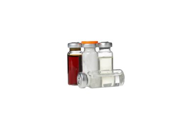PNG, cam tıbbi şişeler sıvı, beyaz arka planda izole