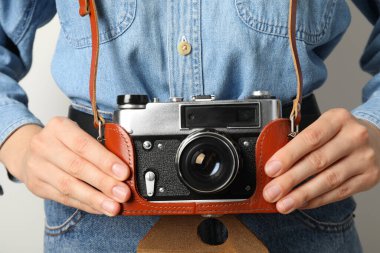 Retro kamera, retro kamerada fotoğraf çekimi