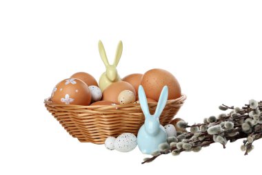 PNG, söğütlü Paskalya kavramı, beyaz arka planda izole edilmiş