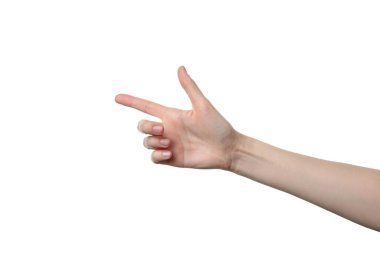 PNG, kadın eli, beyaz arka planda izole edilmiş.