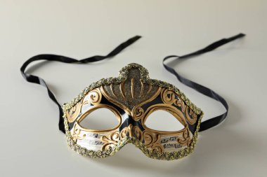 Purim Günü kutlama konsepti, performans maskesi.