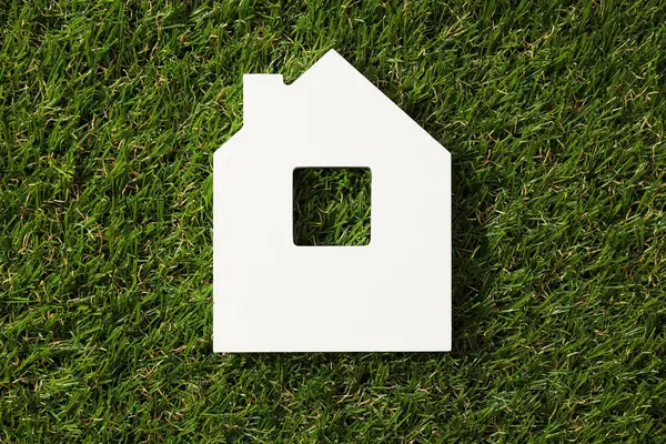The concept of an ecological house, a house on the grass.