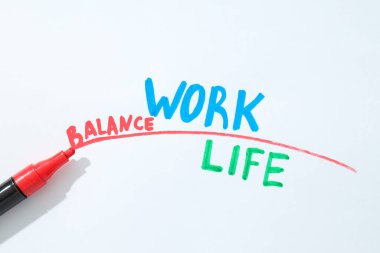 İş-yaşam dengesi kavramı, deftere yazma.