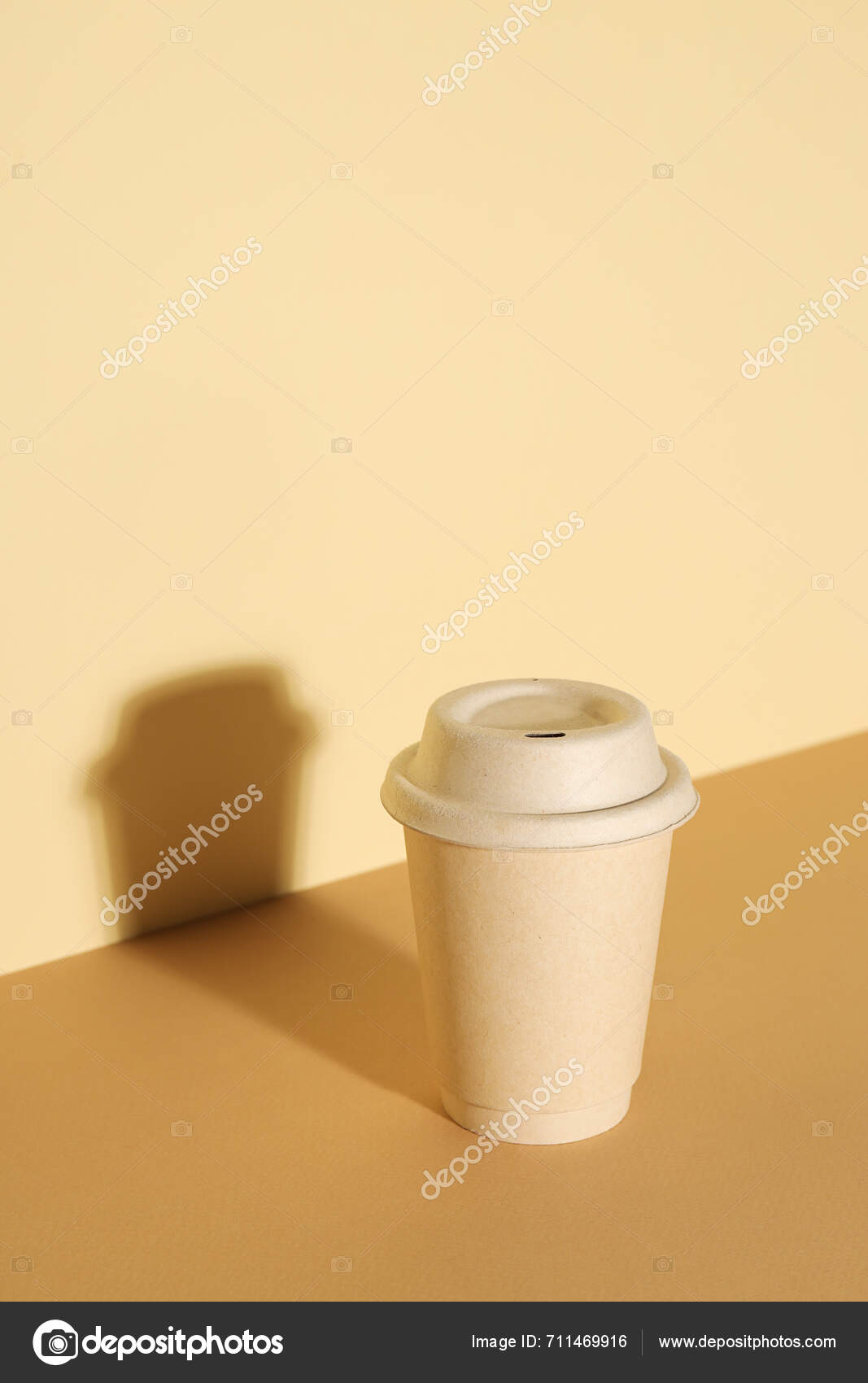 Paper Cup Lid Light Background — Stock Photo © AtlasStudio #711469916