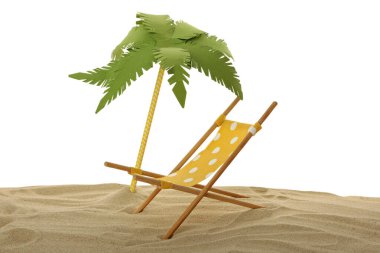 Kumsalda, kumsalda, beyaz arka planda izole edilmiş PNG yatağı..