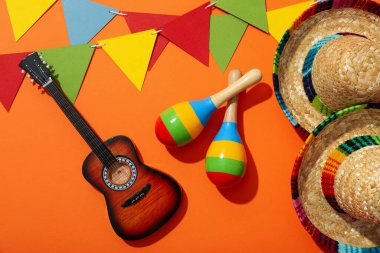 Cinco de Mayo bayramı için tatil süslemeleri.