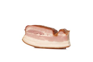 PNG, pastırma, lezzetli et yemeği kavramı, beyaz arka planda izole edilmiş.