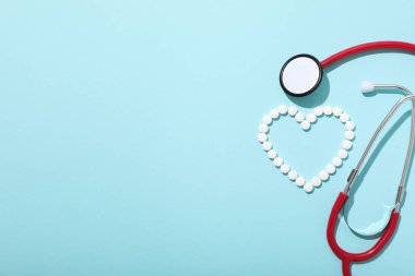 Kalp için hormon hapları kavramı.