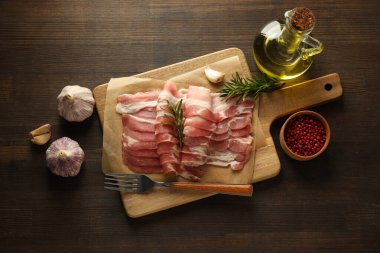 Pastırma, lezzetli et konsepti, kahvaltı ve öğle yemeği.