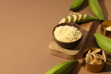 Muz unu, yemek pişirme konsepti, lezzetli muz unu.