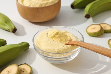 Muz unu, yemek pişirme konsepti, lezzetli muz unu.