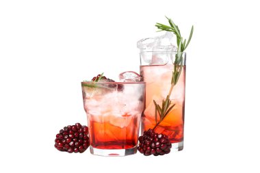 PNG, taze narlı kokteyl, beyaz arka planda izole edilmiş.