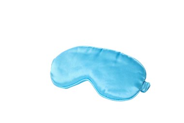 PNG, İpek mavisi uyku maskesi, beyaz arkaplanda izole