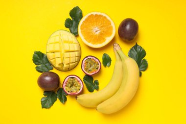 Lezzetli, egzotik ve tropikal meyve kavramı