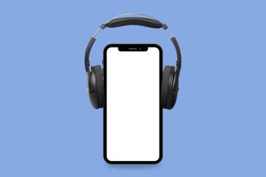 Telefon, müzik konsepti, müzik uygulaması, reklam için tasarım arkaplanı