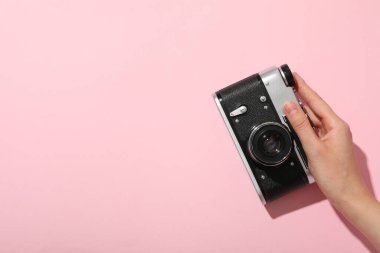 Retro kamera, retro kamerada fotoğraf çekimi