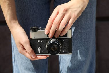 Retro kamera, retro kamerada fotoğraf çekimi