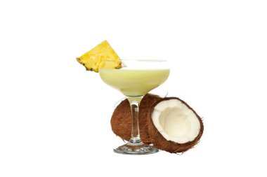 PNG, Cocktail Pina Colada, beyaz arka planda izole