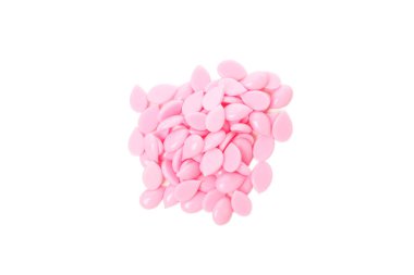 PNG, tüy dökümü için pelletler, beyaz arkaplanda izole edilmiş