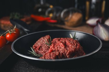 Yer eti, lezzetli et yemeği kavramı.