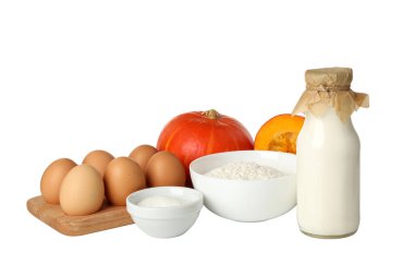 PNG, kabak ve fırın malzemeleri, beyaz arkaplanda izole