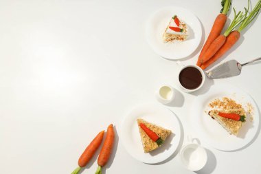 Carrot cake, concept of tasty sweet food, tasty dessert