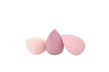 PNG, çok renkli makyaj süngeri, beyaz arkaplanda izole edilmiş.