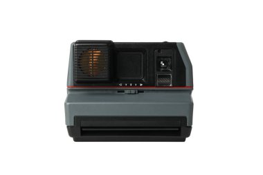 PNG ve Retro kamera beyaz arkaplanda izole edildi