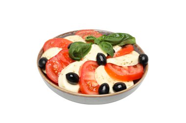 PNG, Salata Caprese, beyaz arkaplanda izole