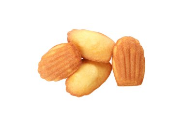 Beyaz arka planda izole edilmiş PNG ve Madeleine kekleri