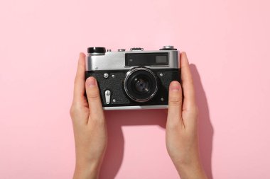 Retro kamera, retro kamerada fotoğraf çekimi