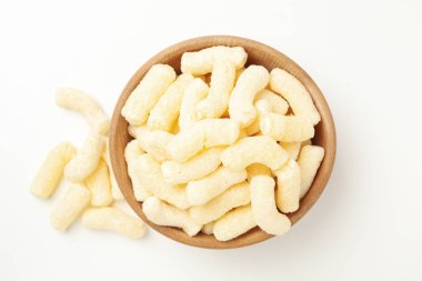 Mısır çubukları, lezzetli atıştırmalık konsepti.