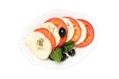 PNG, Salata Caprese, beyaz arkaplanda izole