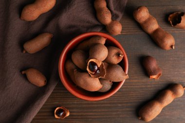 Demirhindi meyvesi, lezzetli yemek konsepti, taze demirhindi.